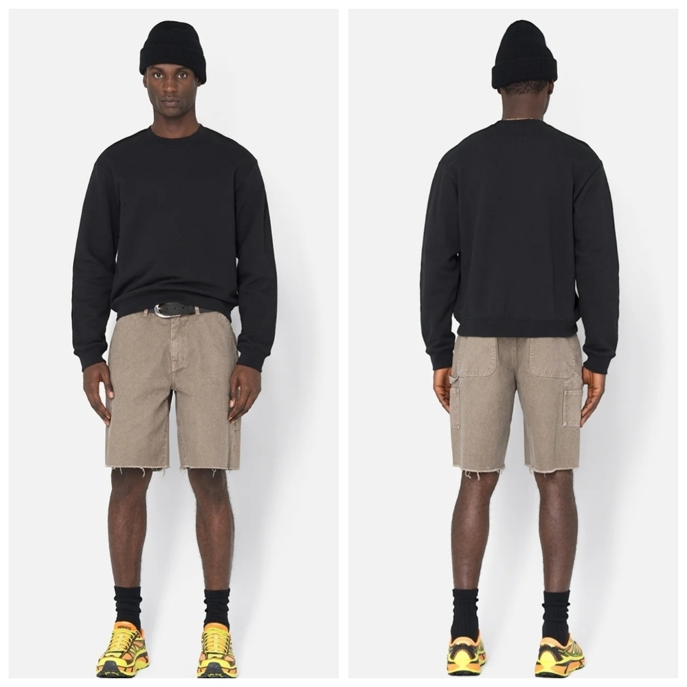JOHN ELLIOTT Black Crewneck Sweatshirt Size 0 XS Minimalist‎ Cotton Pullover